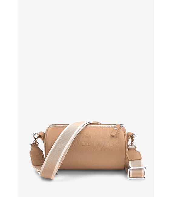 Кожаная сумка поясная-кроссбоди Cylinder карамель флотар фото, картинка, изображение