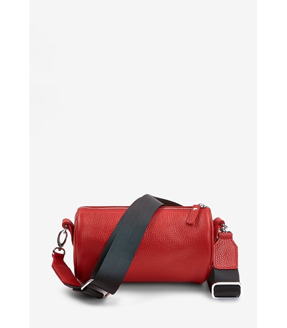 Кожаная сумка поясная-кроссбоди Cylinder красный флотар фото, картинка, изображение