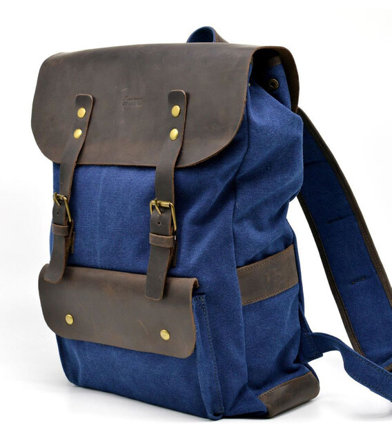 Рюкзак унісекс парусина + шкіра RK-9001-4lx бренду TARWA картинка, зображення, фото