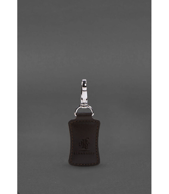 Кожаный брелок Premium Темно-коричневый фото, картинка, изображение