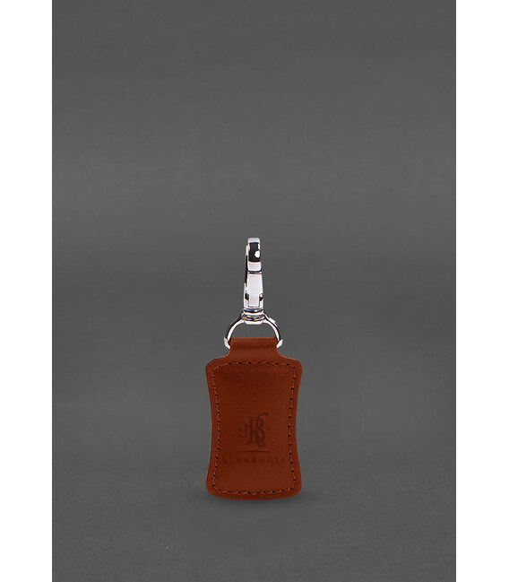 Шкіряний брелок Premium Світло-коричневий картинка, зображення, фото