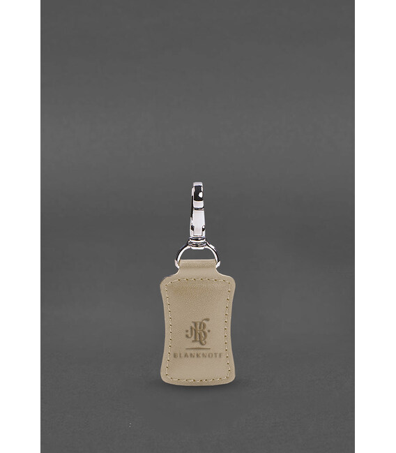 Кожаный брелок Premium Светло-бежевый фото, картинка, изображение