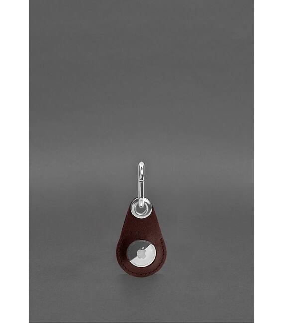 Кожаный чехол для Apple AirTag Бордовый фото, картинка, изображение