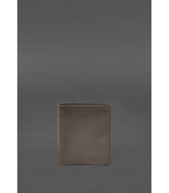 Кожаное портмоне на кнопке Brut темно-бежевый краст фото, картинка, изображение