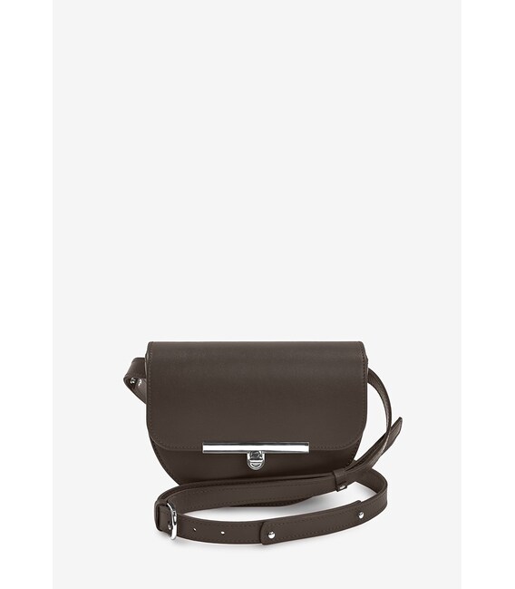 Женская кожаная сумка поясная-кроссбоди Bridget темно-бежевый фото, картинка, изображение