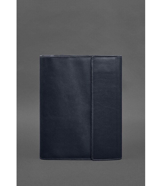 Кожаная папка для документов "Семейная" А4 Темно-синяя фото, картинка, изображение