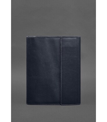 Кожаная папка для документов "Семейная" А4 Темно-синяя фото, картинка, изображение