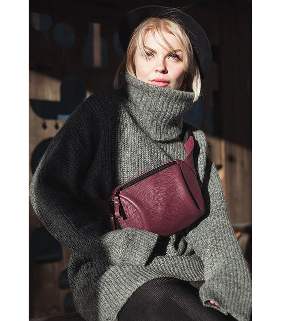 Кожаная поясная сумка Easy марсала флотар фото, картинка, изображение