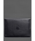 Кожаный чехол-конверт на магнитах для MacBook Air 15 (2023) Темно-синий фото, картинка, изображение