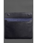 Кожаный чехол-конверт на магнитах для MacBook Air 15 (2023) Темно-синий фото, картинка, изображение
