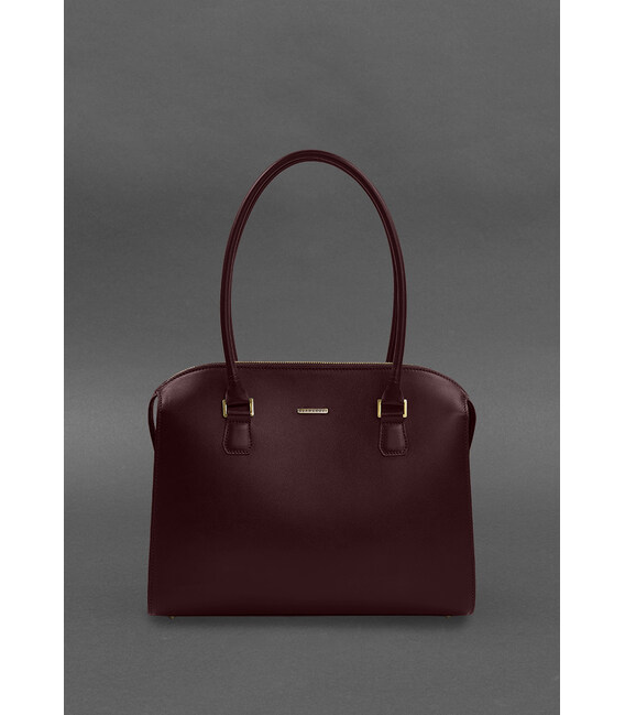 Женская кожаная сумка Business бордовый Краст фото, картинка, изображение