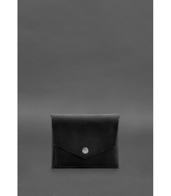 Шкіряний гаманець mini 3.0 (кард-кейс) чорний Crazy Horse картинка, зображення, фото