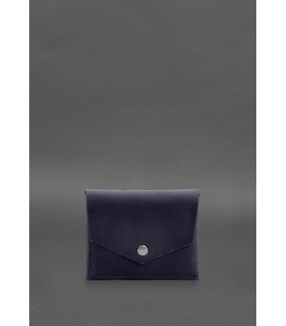 Шкіряний гаманець mini 3.0 (кард-кейс) синій Crazy Horse картинка, зображення, фото