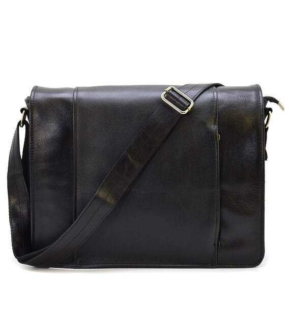 Сумка через плече з натуральної шкіри чорна GA-7338-3md від TARWA фото, картинка, изображение