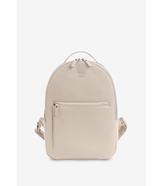 Шкіряний рюкзак Groove M світло-бежевий зернистий картинка, зображення, фото