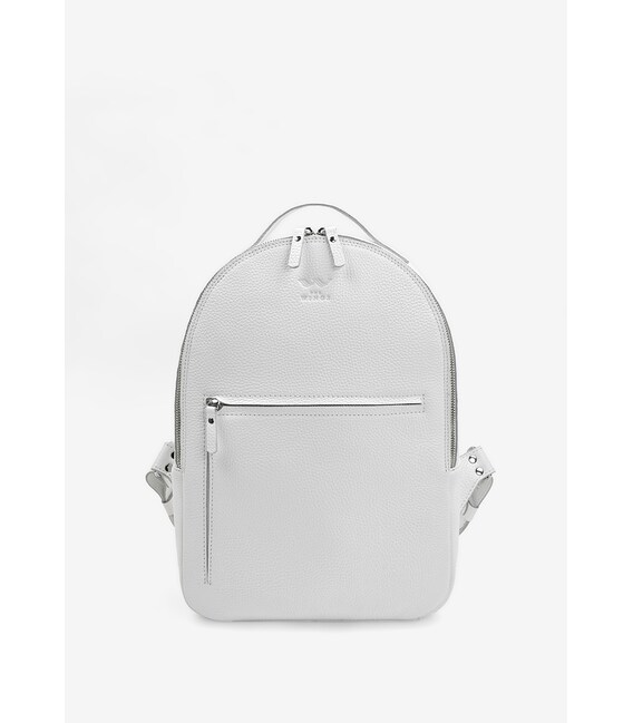 Кожаный рюкзак Groove M белый зернистый фото, картинка, изображение