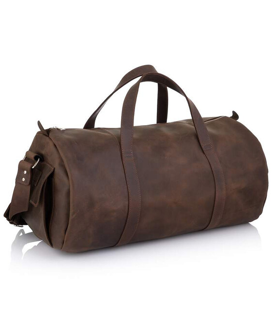 Сумка дорожня 760120, колір шоколад від італійського бренду Grande Pelle фото, картинка, изображение