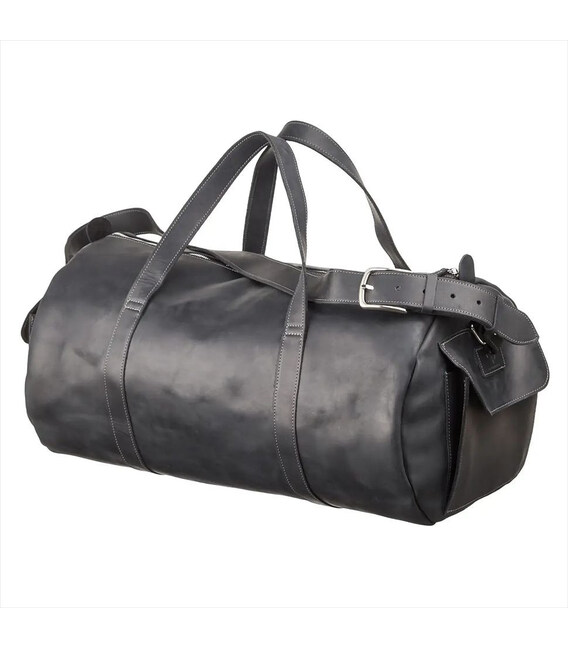 Сумка дорожня Grande Pelle з натуральної шкіри, чорна 760110 фото, картинка, изображение