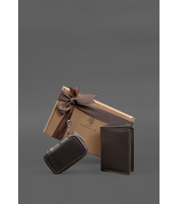 Набор кожаных аксессуаров AUTO 2.0 темно-коричневый фото, картинка, изображение