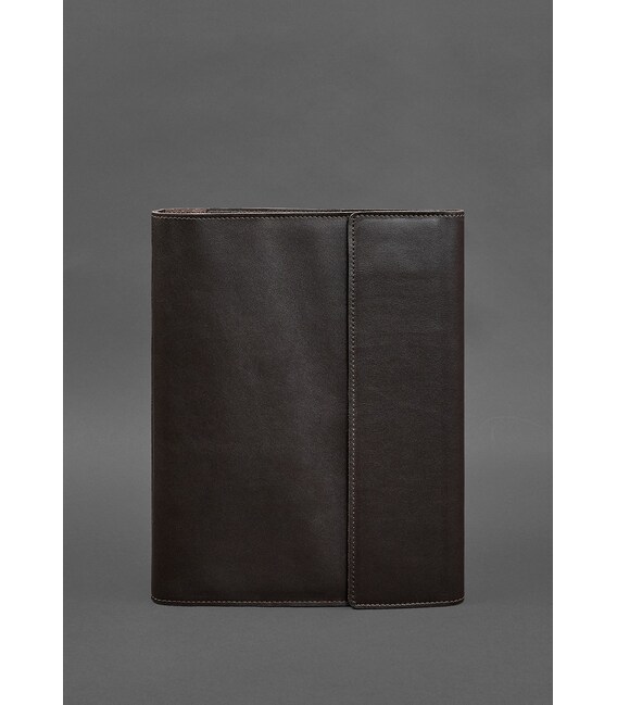 Шкіряна папка для документів "Сімейна" на сегрегаторі з файлами А4 темно-коричнева картинка, зображення, фото