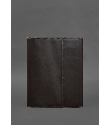 Шкіряна папка для документів "Сімейна" на сегрегаторі з файлами А4 темно-коричнева картинка, зображення, фото