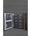 Кожаная папка для документов "Семейная" А4 на сегрегаторе с файлами темно-коричневая фото, картинка, изображение