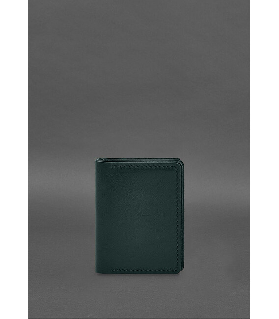 Шкіряна обкладинка для посвідчення водія, ID та пластикових карток 2.1 зелена картинка, зображення, фото