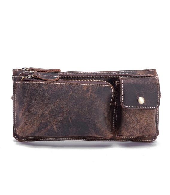 Шкіряна сумка на пояс колір коричневий Bexhill bx3616 картинка, зображення, фото