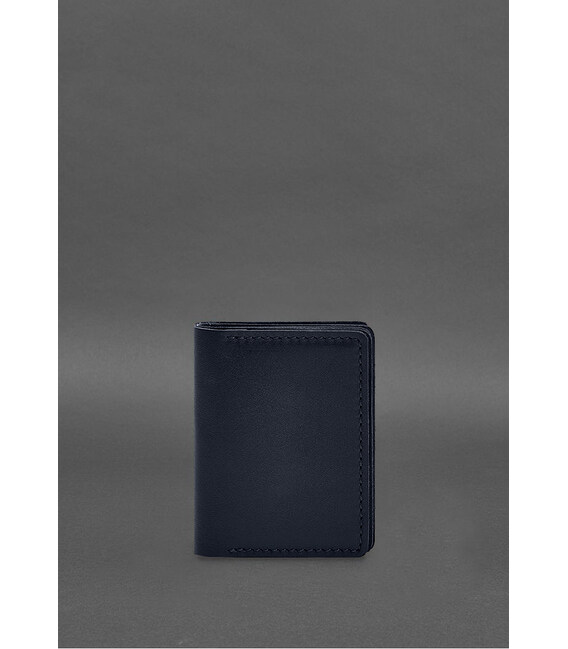 Шкіряна обкладинка для посвідчення водія, ID і пластикових карток 2.1 синя картинка, зображення, фото