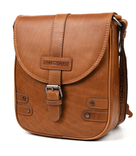 Крута шкіряна чоловіча сумка через плече HILL BURRY 3100 фото, картинка, изображение