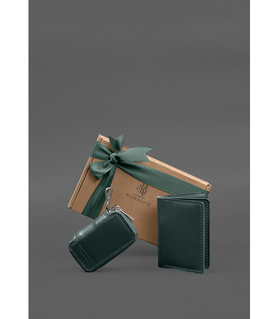 Набор кожаных аксессуаров AUTO 2.0 Зеленый фото, картинка, изображение