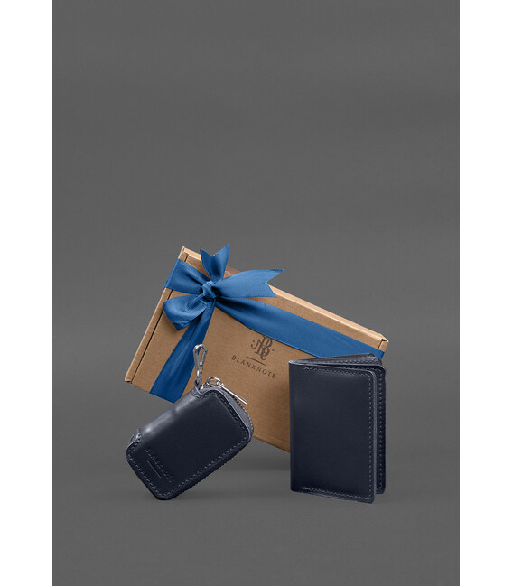 Набір шкіряних аксесуарів AUTO 2.0 Темно-синій картинка, зображення, фото