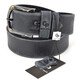 Шкіряний ремінь Quadro GP Grande Pelle 40 мм унісекс Італія сірий фото
