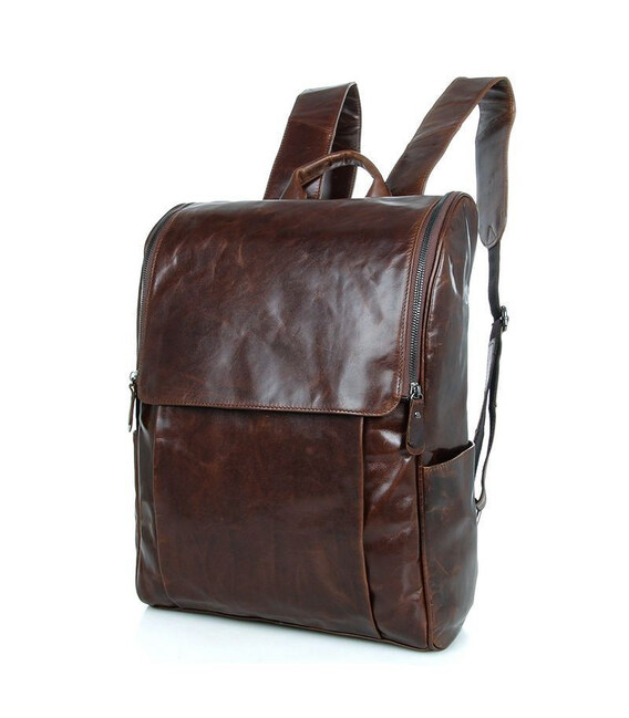 Чоловік шкіряний рюкзак для щоденного використання John McDee 7344C фото, картинка, изображение