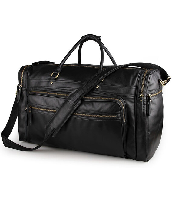 Ексклюзивна дорожня сумка для чоловіків з натуральної шкіри John McDee JD7317-1A фото, картинка, изображение