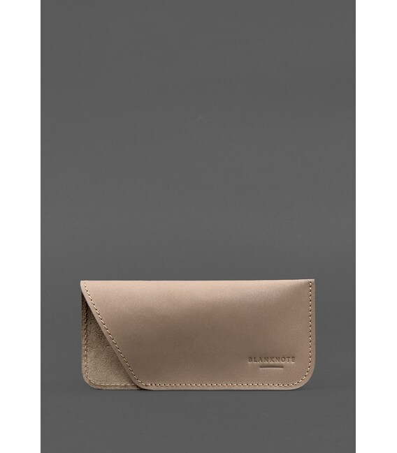 Кожаный чехол для очков Светло-бежевый Crazy Horse фото, картинка, изображение