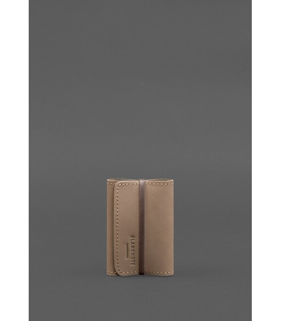 Кожаный кард-кейс 1.1 светло-бежевый Crazy Horse фото, картинка, изображение