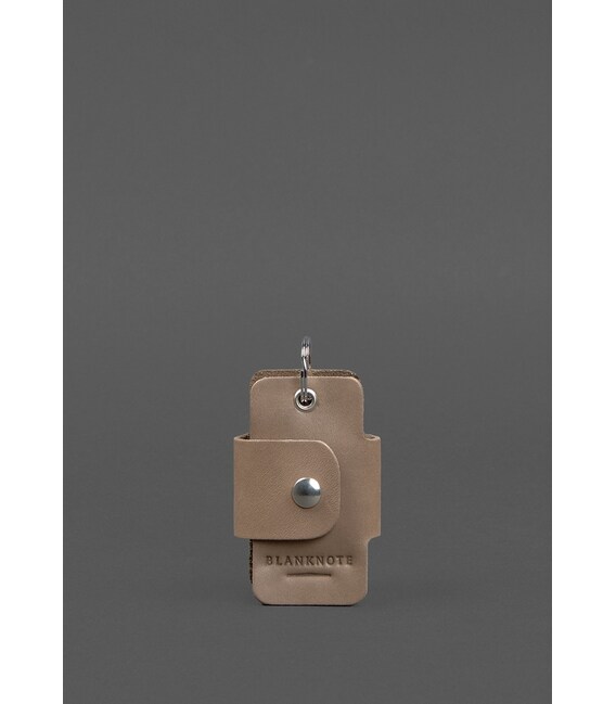 Кожаная ключница смарт-кейс 4.0 светло-бежевая Crazy Horse фото, картинка, изображение