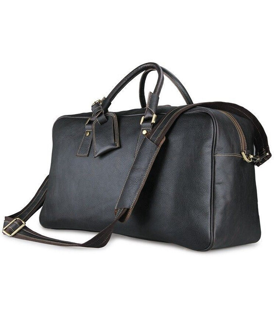 Шкіряна дорожня сумка в класичному стилі 7156LA фото, картинка, изображение