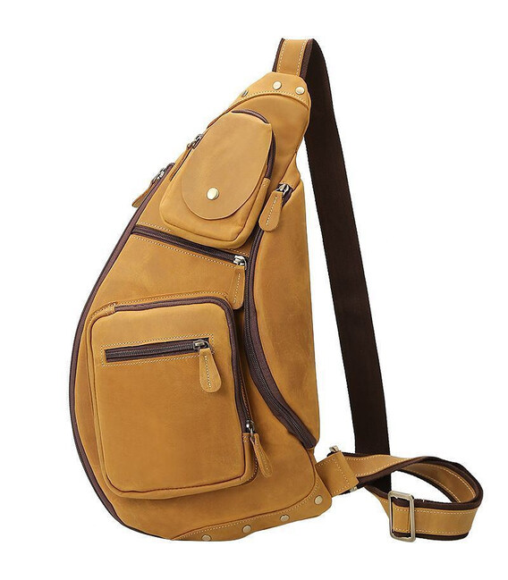 Рюкзак з нубуку на одне плече Tiding 3073 картинка, зображення, фото