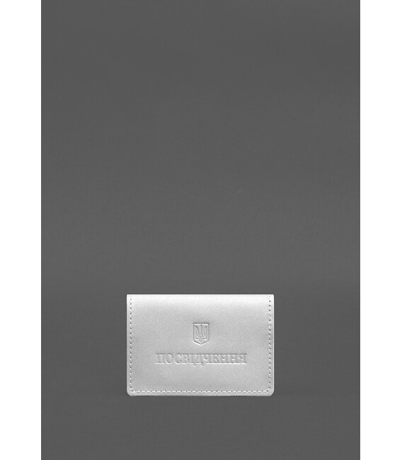 Кожаная обложка для пенсионного удостоверения белая фото, картинка, изображение