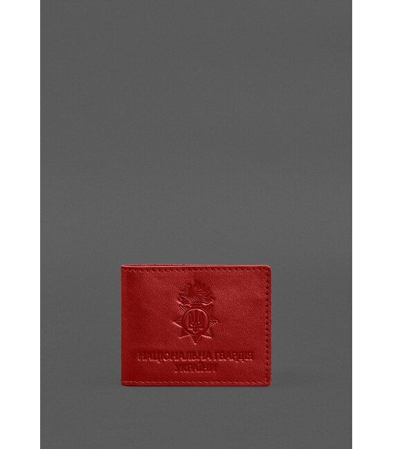 Шкіряна обкладинка для службового посвідчення Національної гвардії Червона картинка, зображення, фото