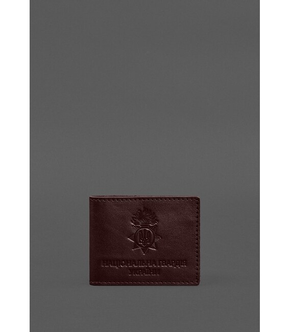 Шкіряна обкладинка для службового посвідчення Національної гвардії Бордова картинка, зображення, фото