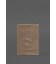 Шкіряна обкладинка для паспорта з українським гербом світло-бежева картинка, зображення, фото