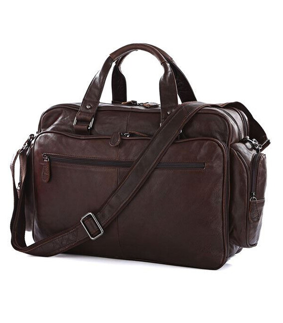 Велика шкіряна офісна або дорожня сумка 7150Q фото, картинка, изображение