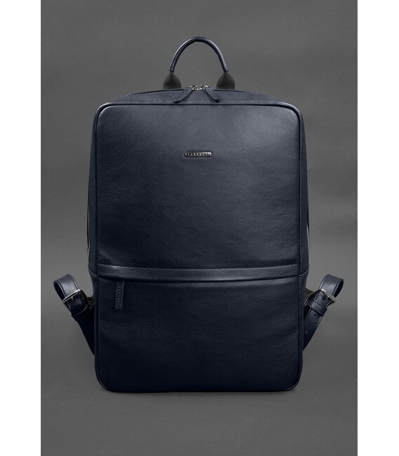 Кожаный рюкзак Foster 1.1 Темно-синий фото, картинка, изображение