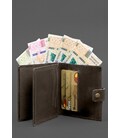 Кожаная обложка-портмоне для удостоверения офицера ДПСУ 11.2 темно-коричневая Crazy Horse фото, картинка, изображение