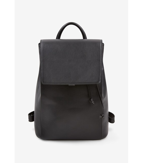 Женский кожаный рюкзак Kim черный краст фото, картинка, изображение