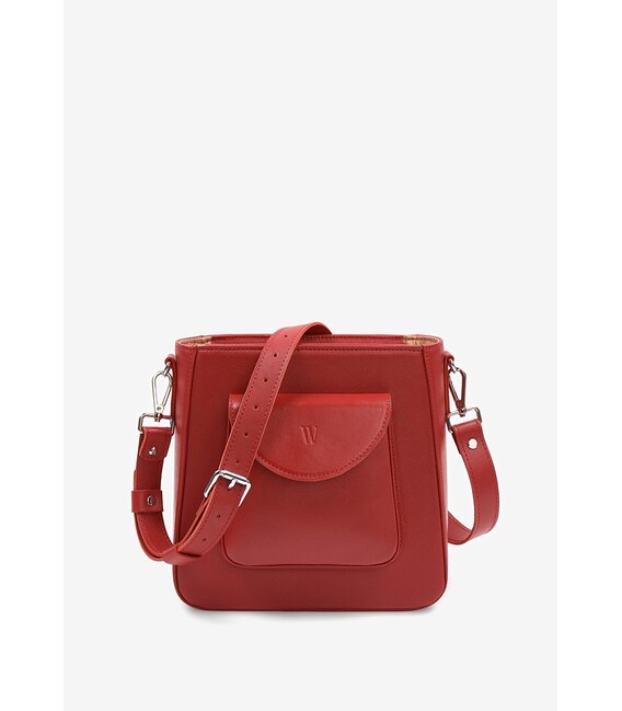 Женская кожаная сумка Stella красная фото, картинка, изображение