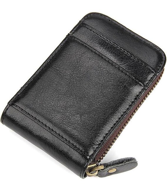 Визитница Vintage 14531 из натуральной кожи Черная фото, картинка, изображение